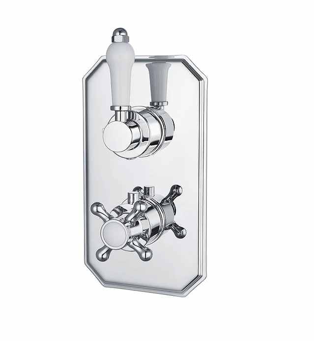 Niagara Arlington Traditional Chrome Twin Concealed Shower Valve - Single Outlet