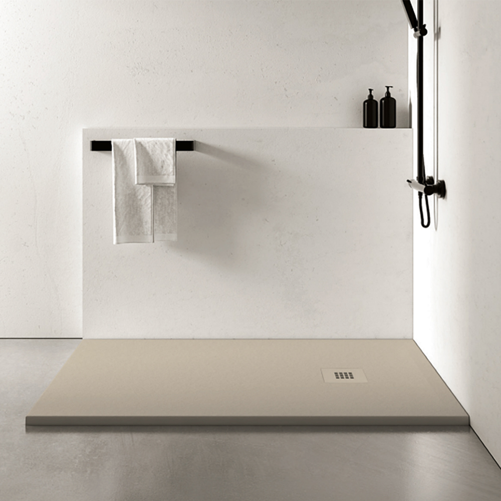 Tailored Trays Cuttable Slate Shower Tray in Sand 1200 x 900
