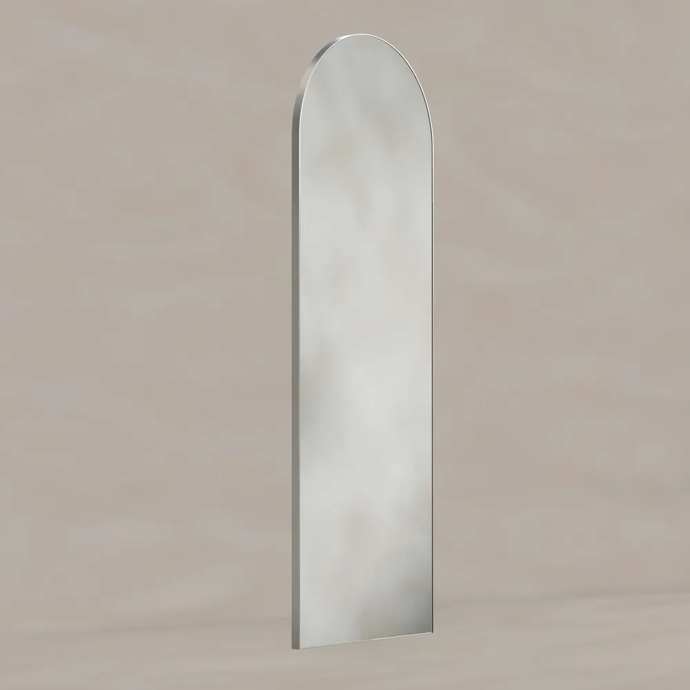 Origins Living Oslo Arch 140 Brushed Nickel Mirror