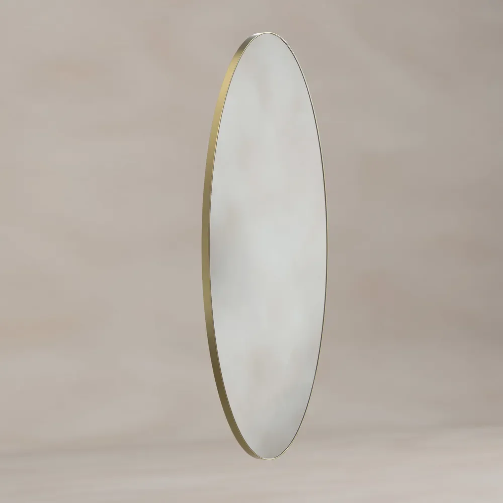 Origins Living Oslo Oval Mirror in Brushed Brass