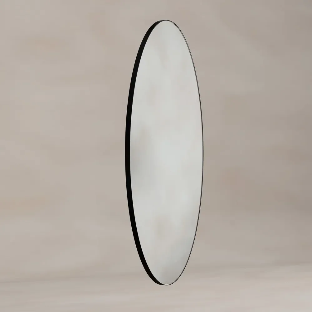 Origins Living Oslo Oval Mirror in Matt Black