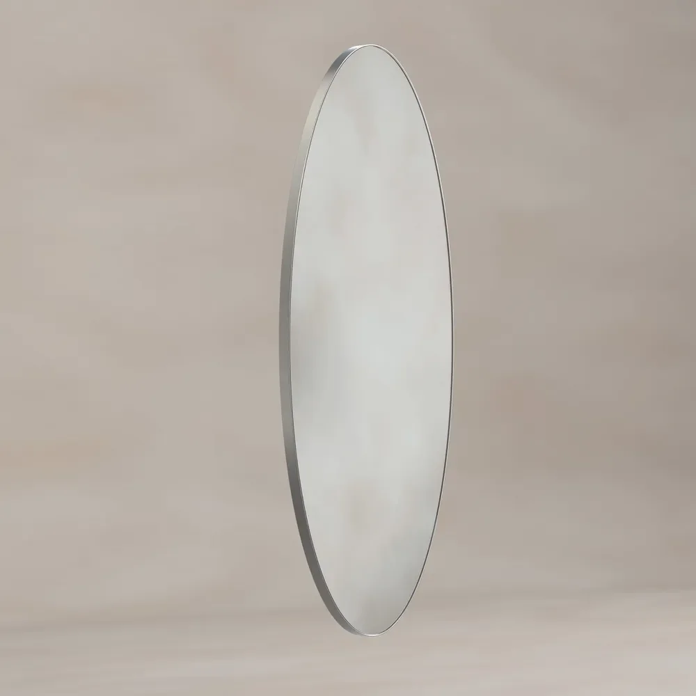 Origins Living Oslo Oval Mirror in Brushed Nickel