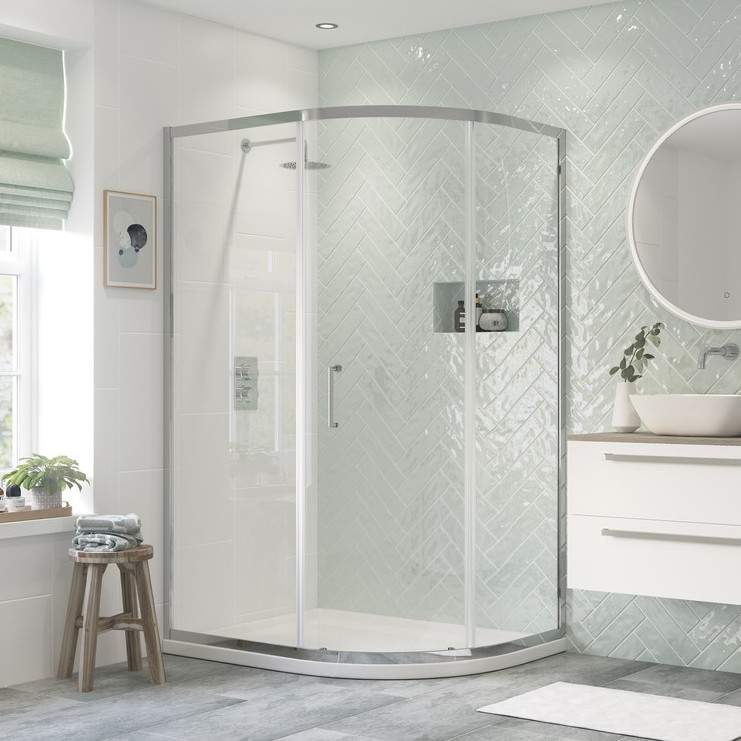 Relax 1200 x 900mm 1 Door Offset Quadrant Shower Enclosure