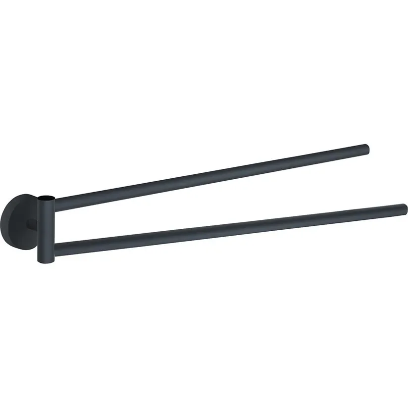 Origins Living Eros Black Double Swing Towel Rail