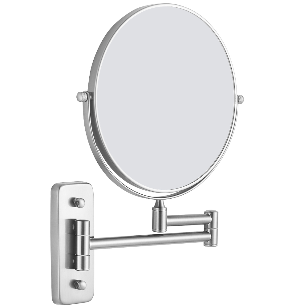 Origins Living Mason Brushed Nickel Reversible 5x Magnifying Mirror