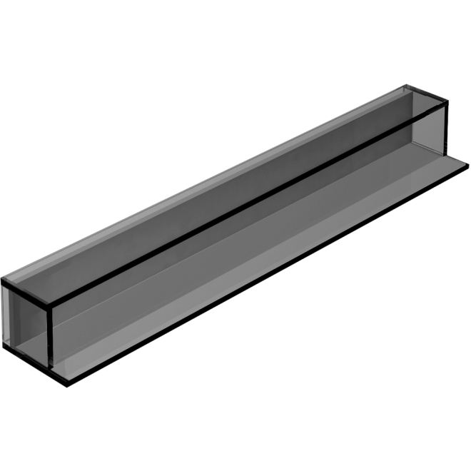 Origins Living Pier 50 Black Smoked Glass Box Shelf