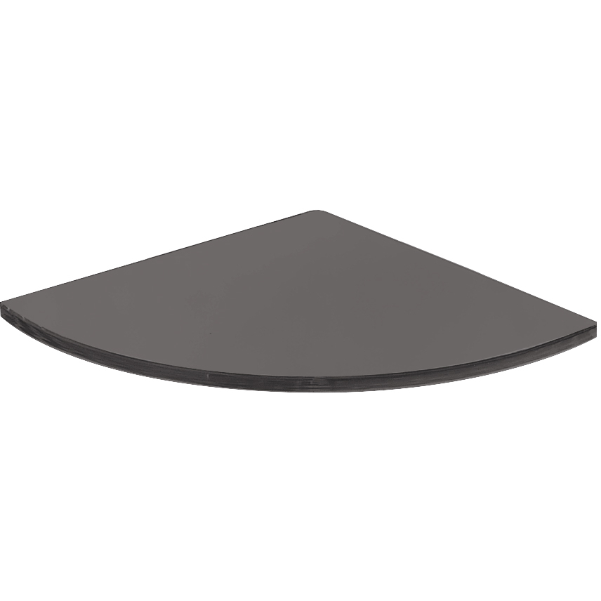 Origins Living Pier Corner Black Smoked Glass Shelf