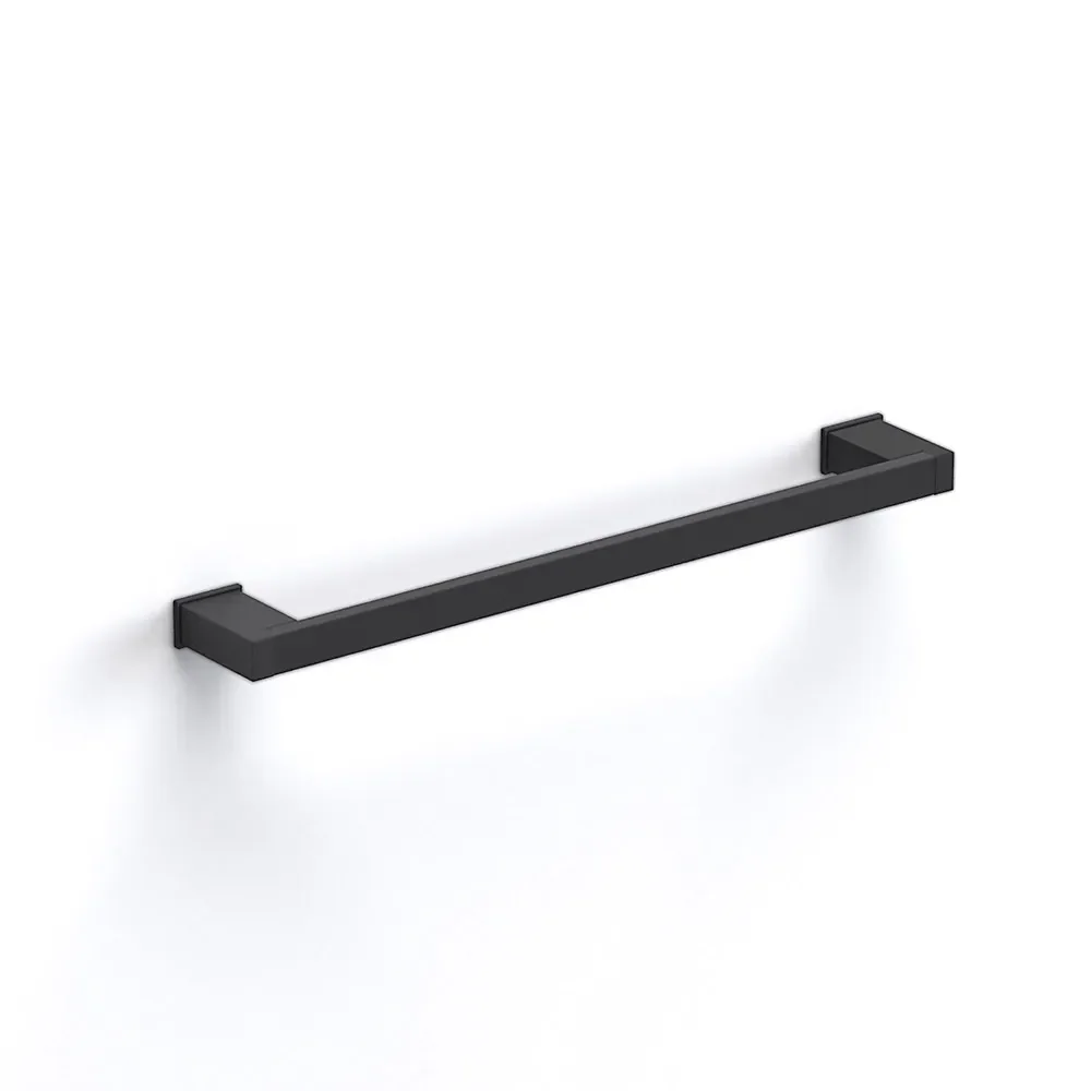 Origins Living S Cube Black 500mm Towel Rail
