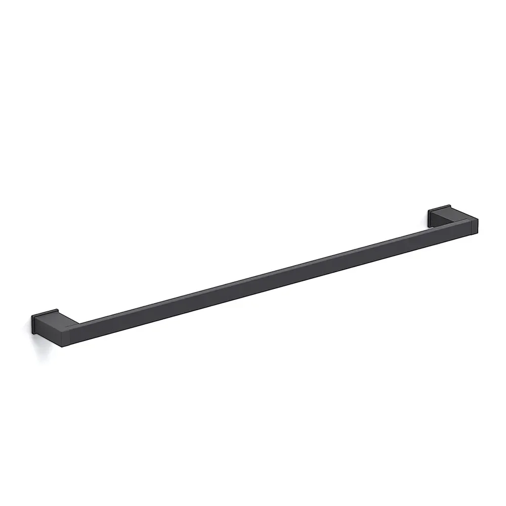 Origins Living S Cube Black 800mm Towel Rail