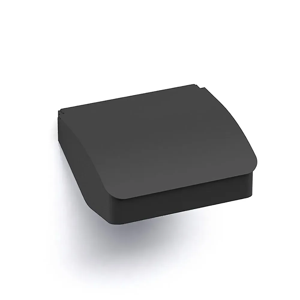 Origins Living S Cube Matt Black Toilet Roll Holder with Cover