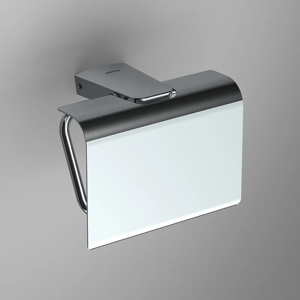 Origins Living S6 Chrome Toilet Roll Holder with Cover