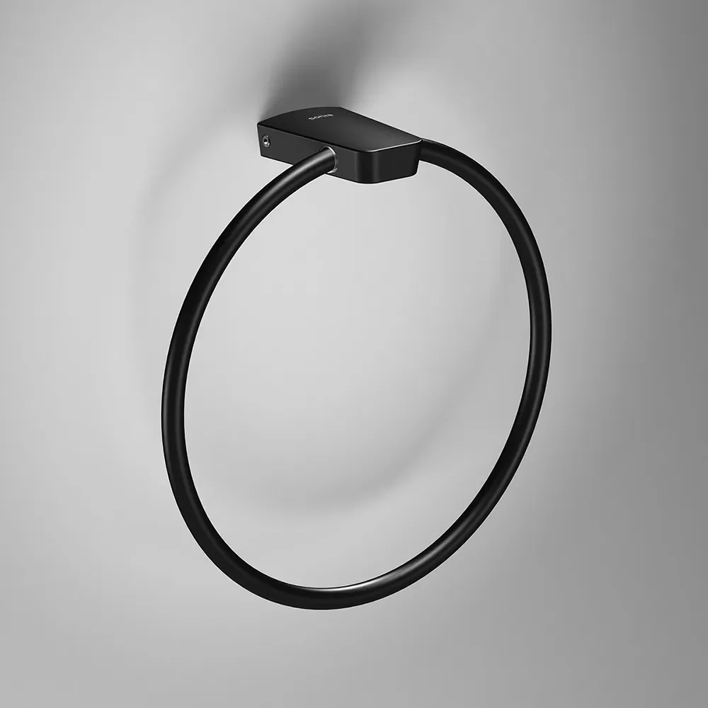 Origins Living S6 Matt Black Towel Ring
