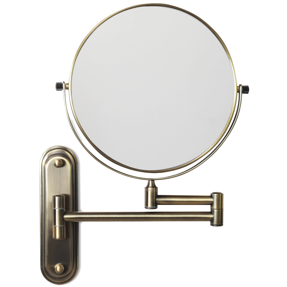 Origins Living Taylor Brushed Brass Reversible 5x Magnifying Mirror