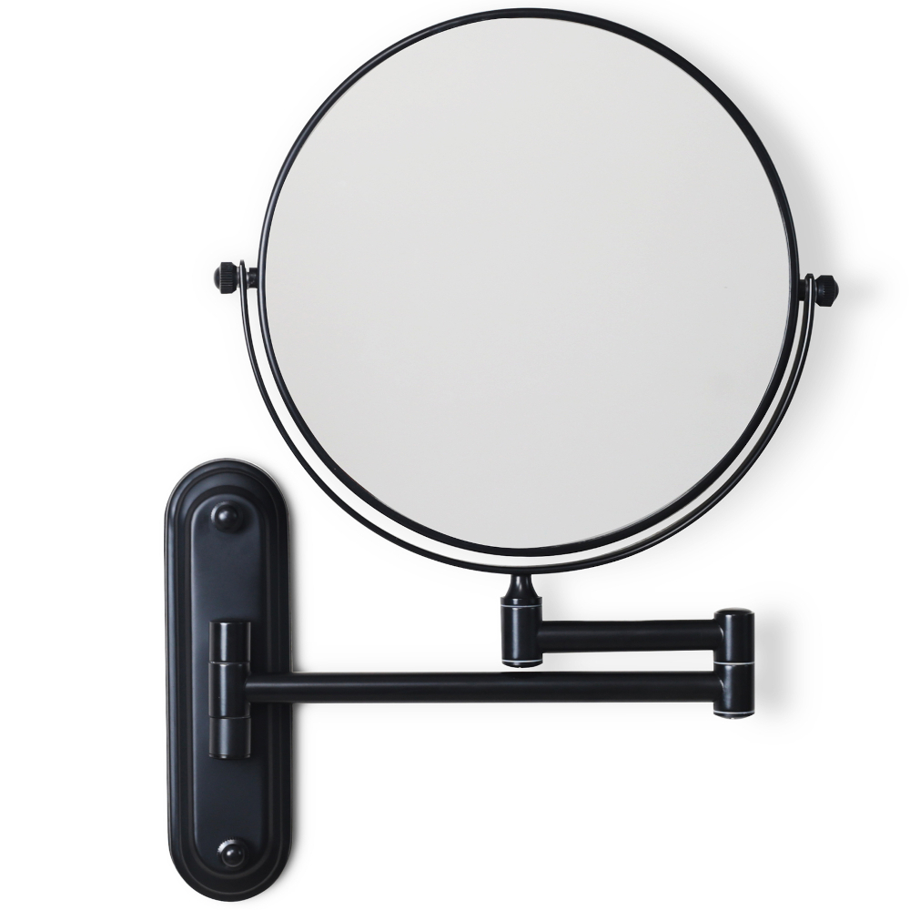 Origins Living Taylor Matt Black Reversible 5x Magnifying Mirror