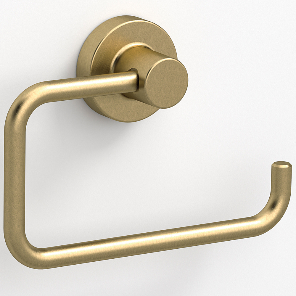 Origins Living Tecno Project Brushed Brass Open Toilet Roll Holder