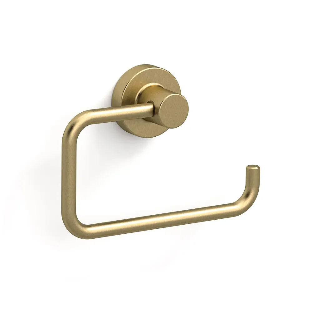 Origins Living Tecno Project Brushed Brass Open Toilet Roll Holder