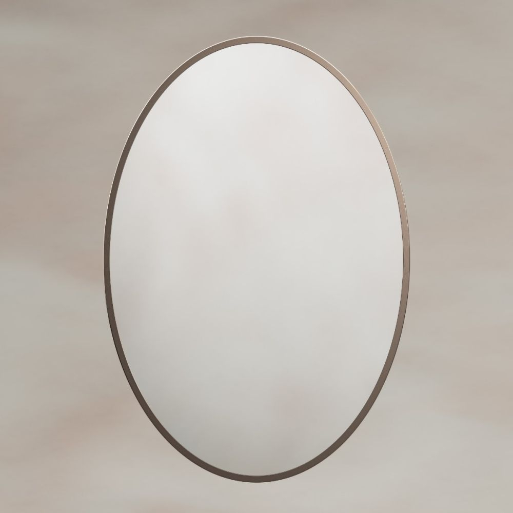 Origins Living Delphine Oval Mirror in Brushed Bronze - 550 x 800mm