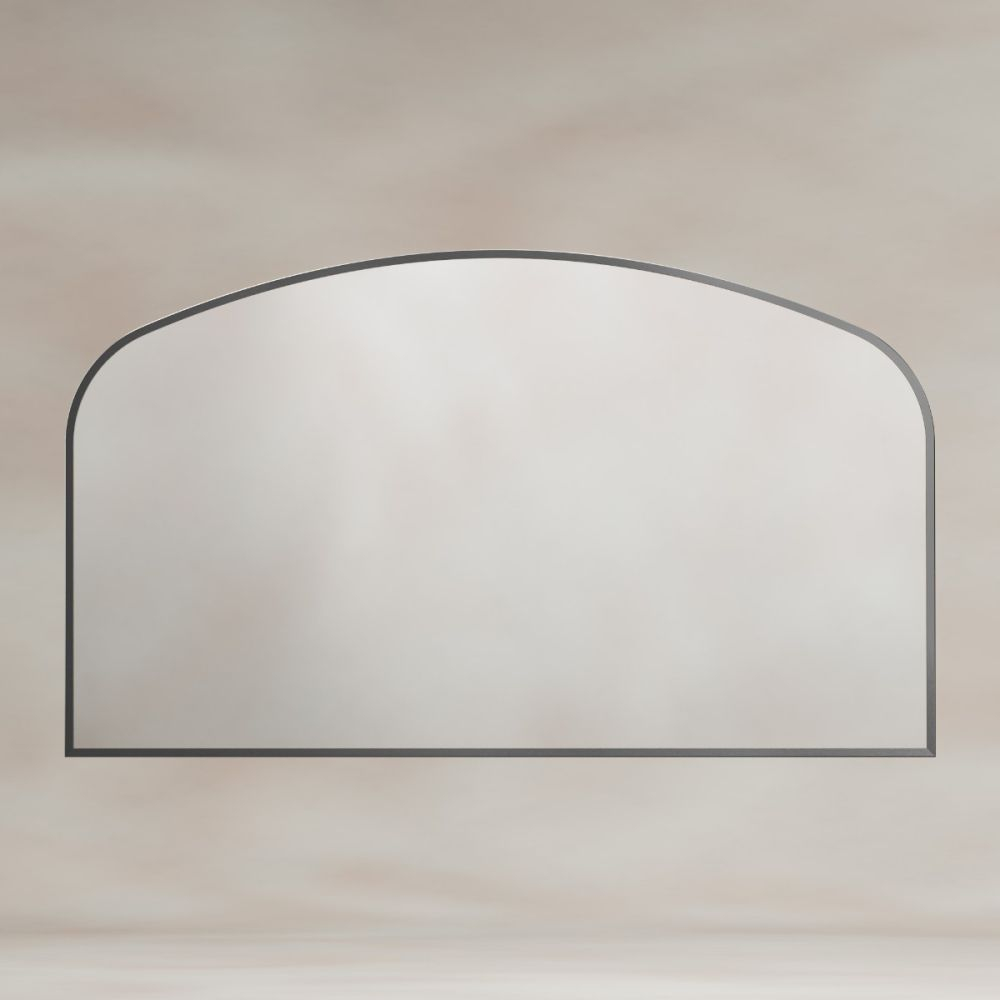 Origins Living Delphine Overmantle Mirror in Gunmetal - 1200 x 700mm