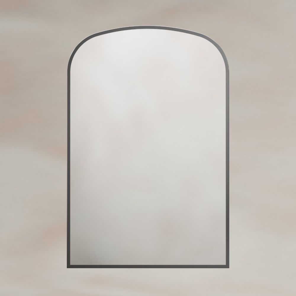 Origins Living Delphine Overmantle Mirror in Gunmetal - 600 x 900mm