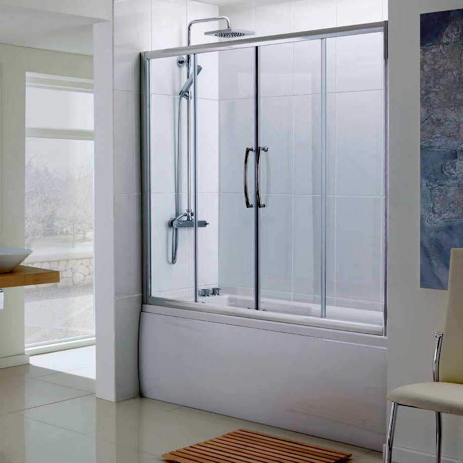 Lakes 1700mm Over Bath Double Sliding Bath Screen