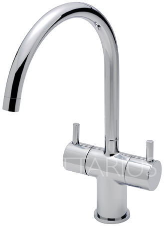 Sagittarius Piazza Twin Lever Kitchen Mixer Tap