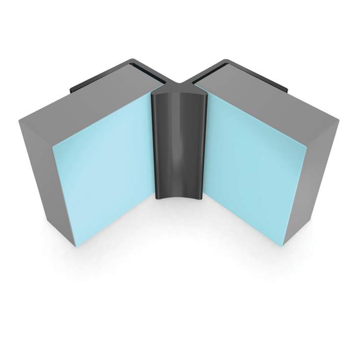 Wetwall Tile Effect 3mm Internal Corner Profile