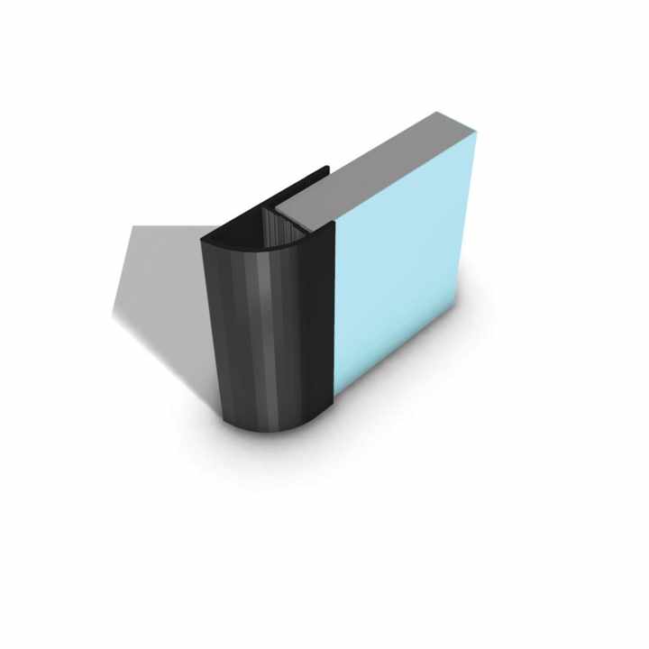 Showerwall Quadrant End Cap Extrusion Profile