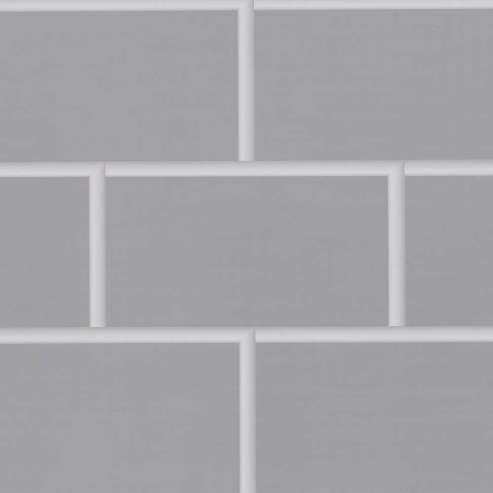 ProPlas Light Grey Metro Tile Effect PVC Wall Boards, 8mm thick x 250mm