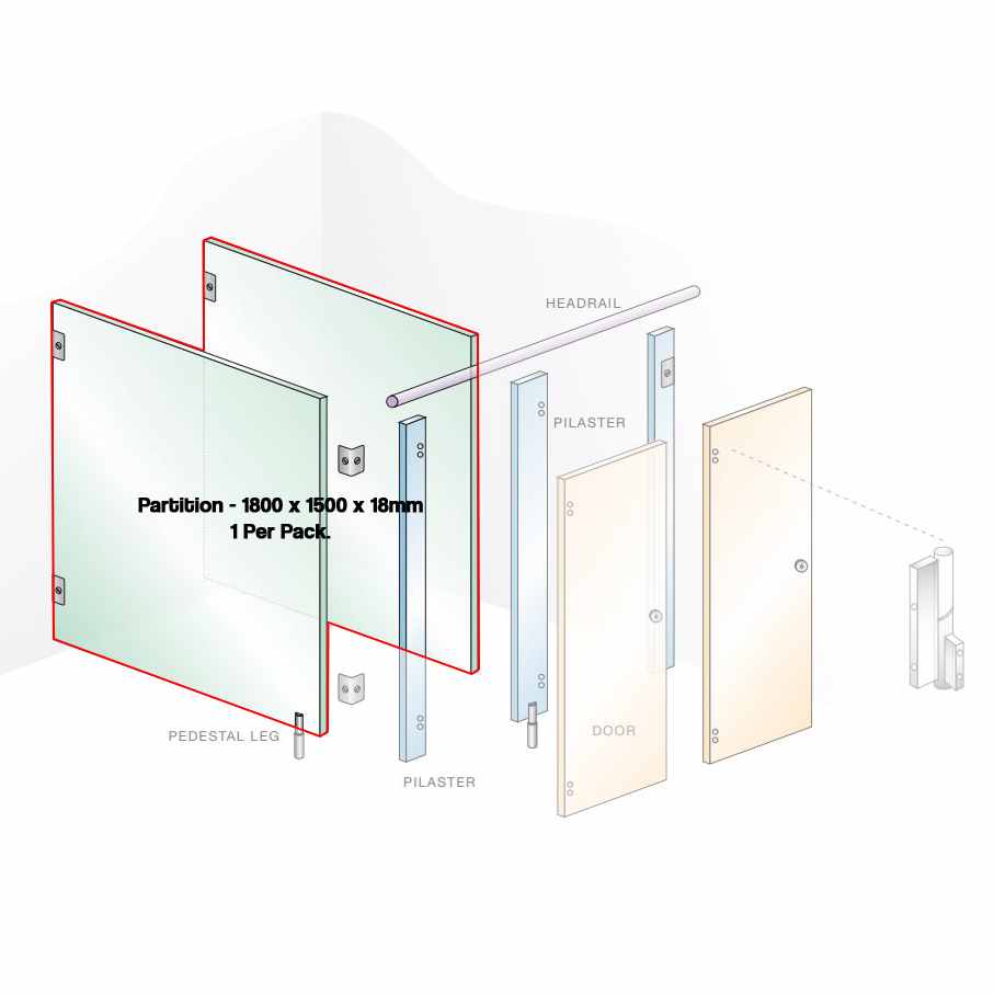 RapidFit MFC - CP Partition Pack - 1800 x 1500 x 18mm