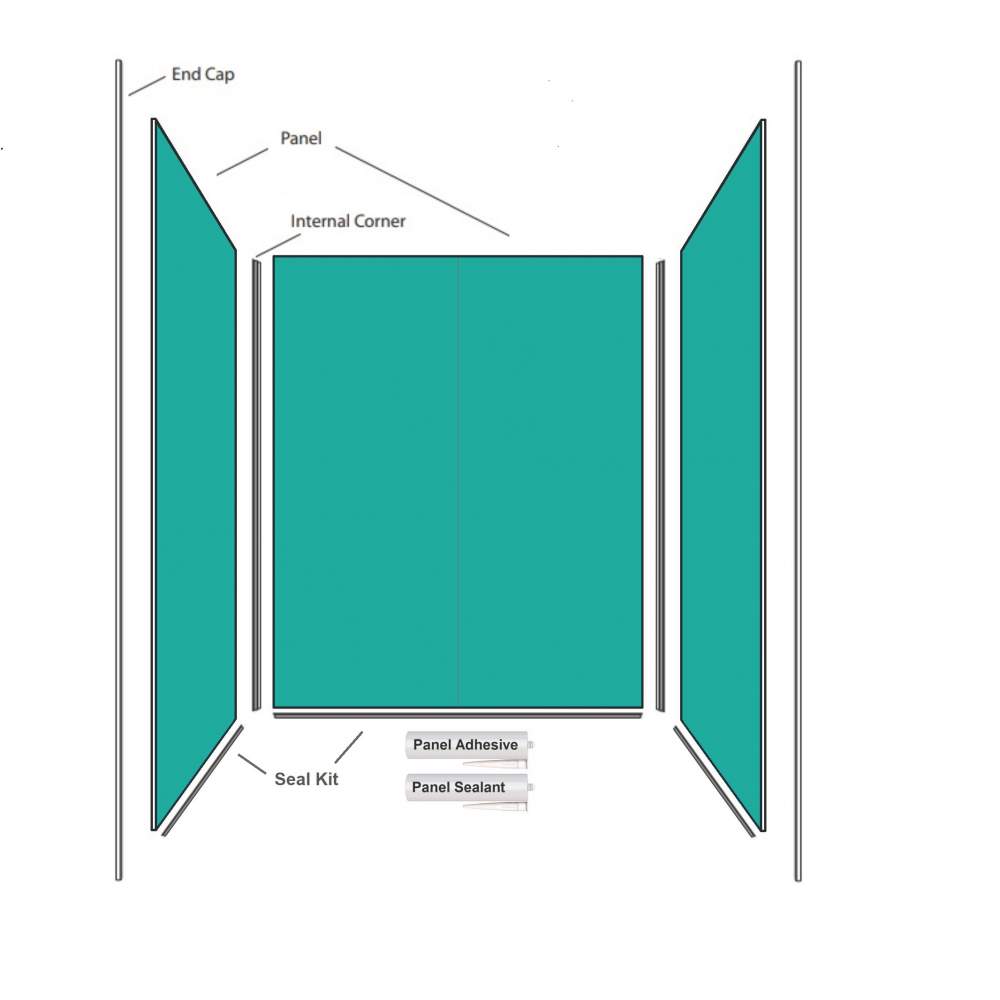 Origins Collection 3 Sided Shower Panel Kit By Perform Panel (4 * 2400x1200mm Boards)