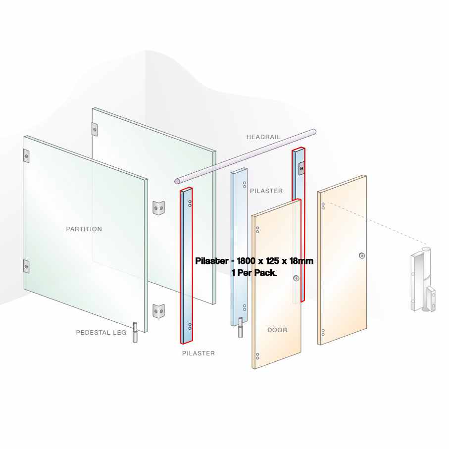 RapidFit MFC - CPil 125 Pilaster Pack - 1800 x 125 x 18mm