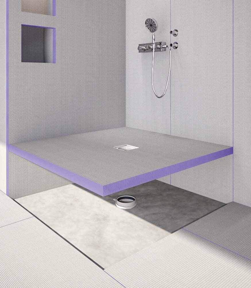 Jackoboard Aqua 1200 x 900mm Tileable Shower Tray, Centre Drain 4512089