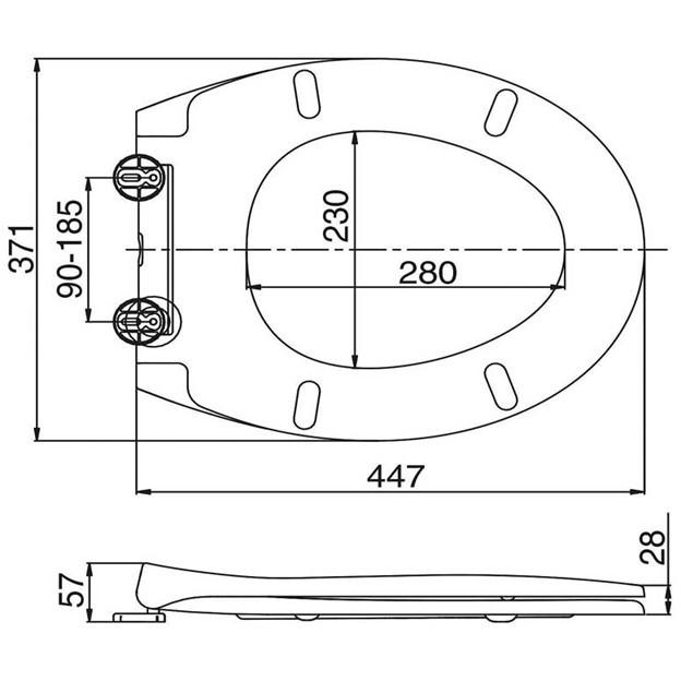 Arley Pluto White Toilet Seat 237201N Rubberduck Bathrooms