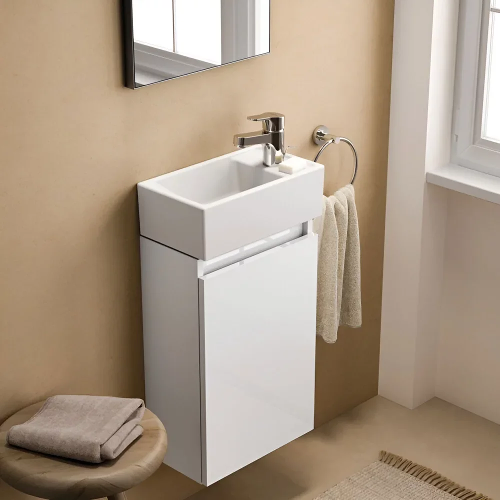 Ideal Standard Eurovit+ 350mm Gloss White Wall Hung Unit and Basin