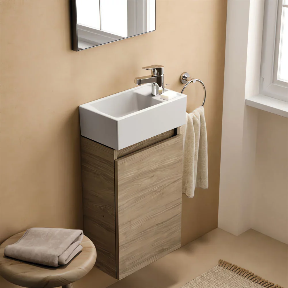 Ideal Standard Eurovit+ 350mm Natural Oak Wall Hung Unit and Basin