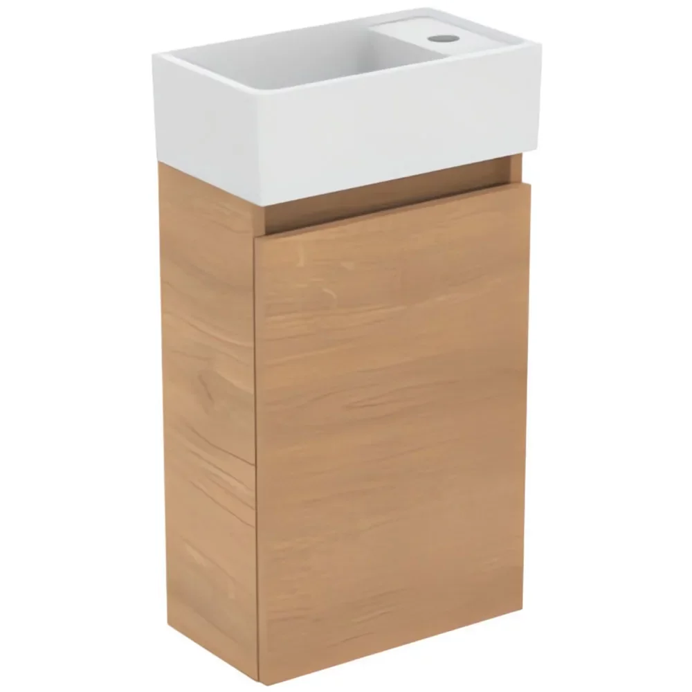 Ideal Standard Eurovit+ 350mm Natural Oak Wall Hung Unit and Basin