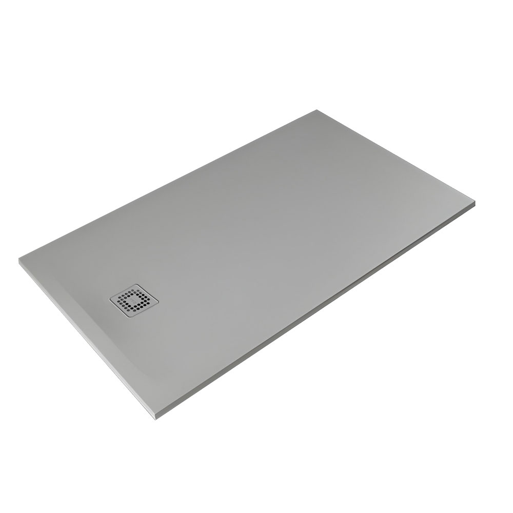 RAK Feeling 1400 x 800mm Grey Stone Resin Shower Tray - Cut To Size