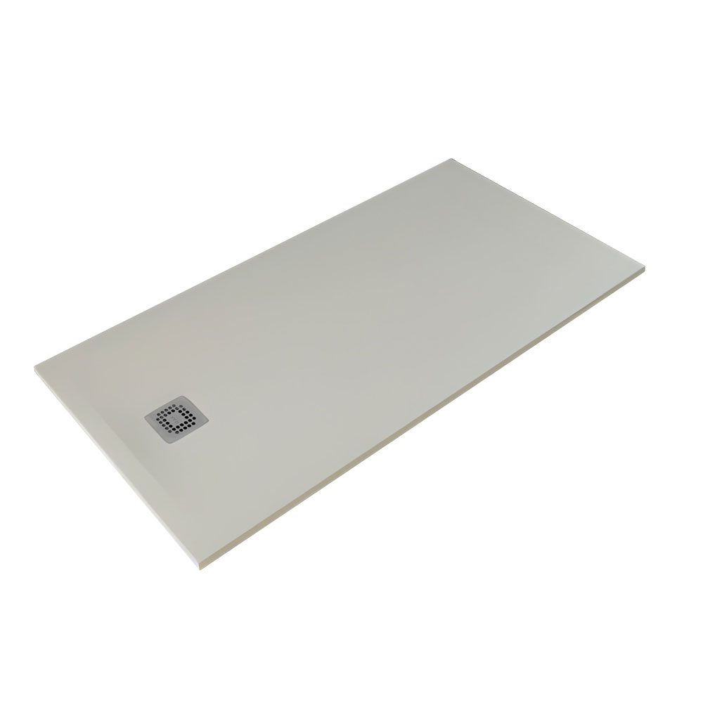 RAK Feeling 1600 x 800mm Greige Stone Resin Shower Tray - Cut To Size