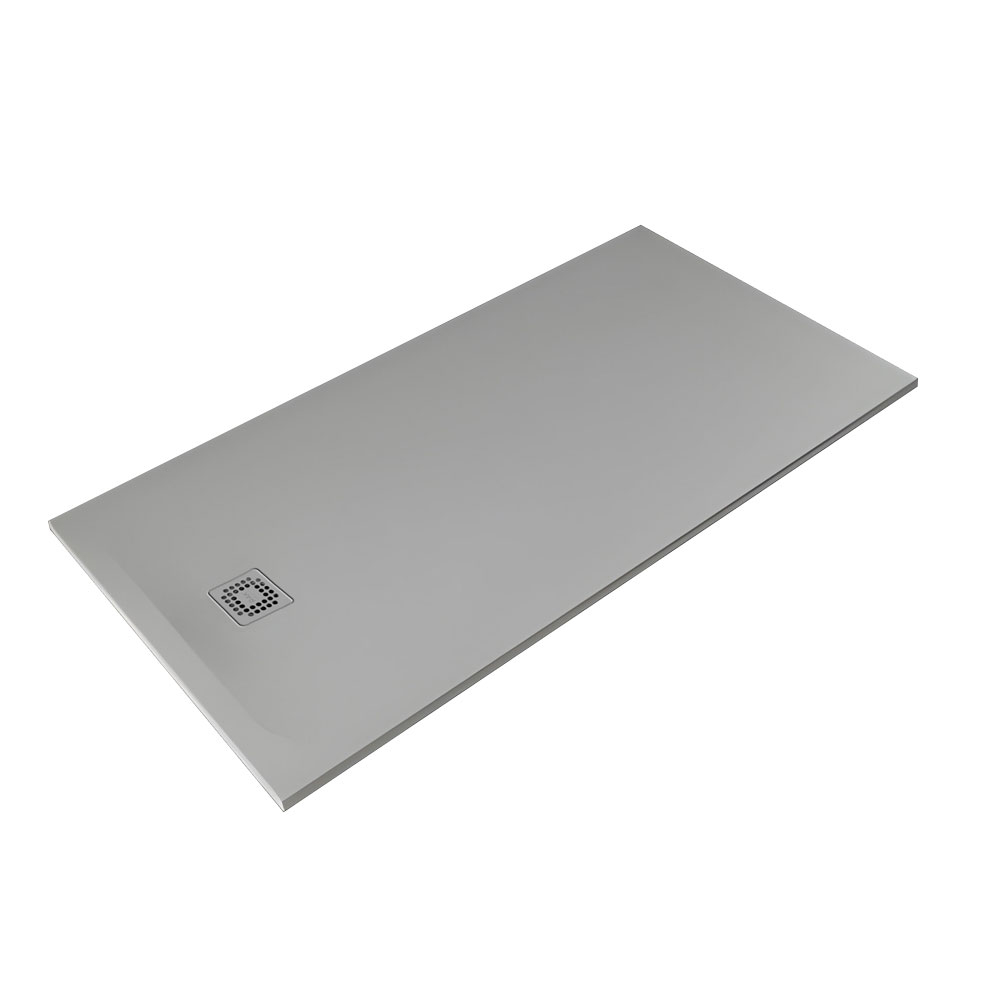 RAK Feeling 1600 x 800mm Grey Stone Resin Shower Tray - Cut To Size