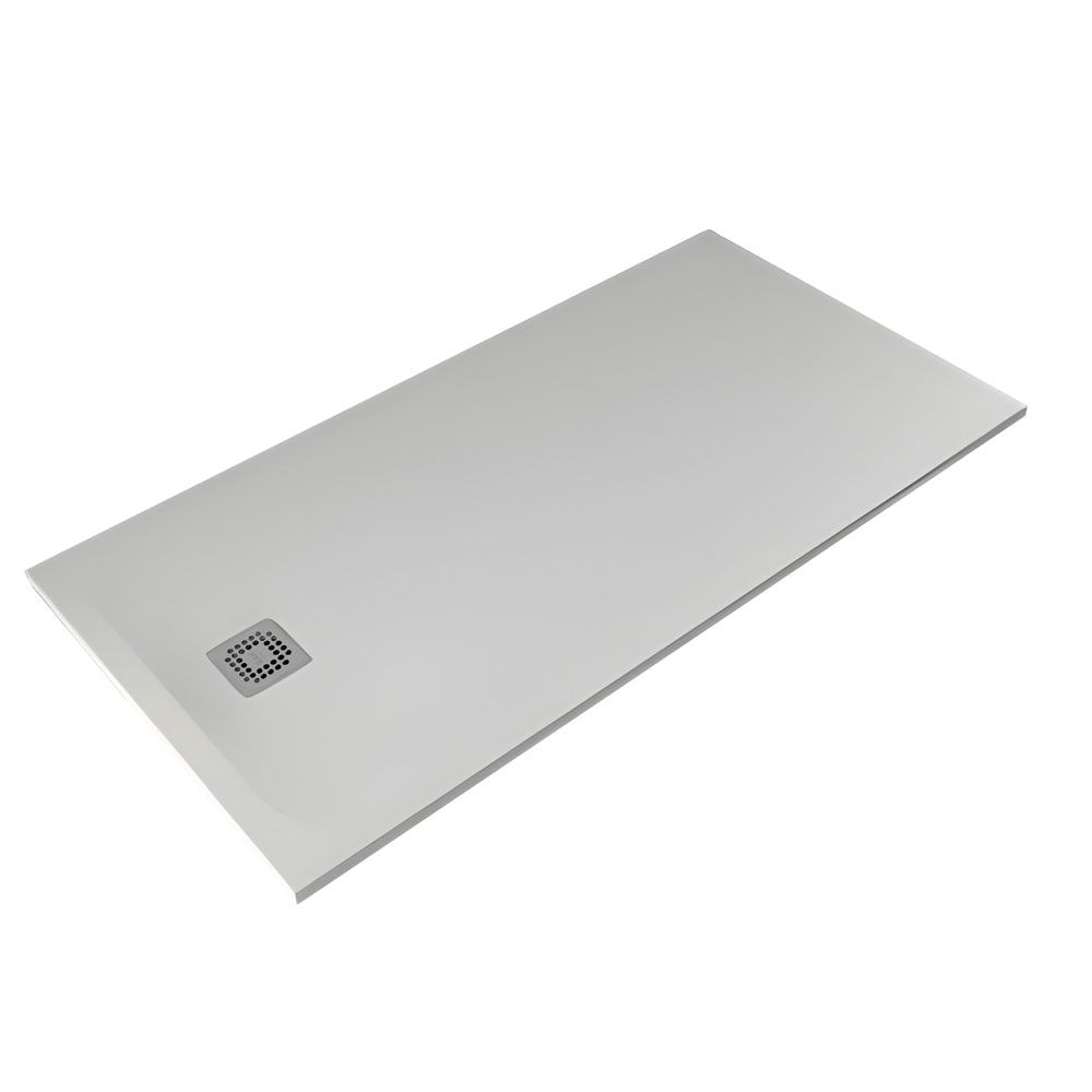 RAK Feeling 1600 x 800mm White Stone Resin Shower Tray - Cut To Size