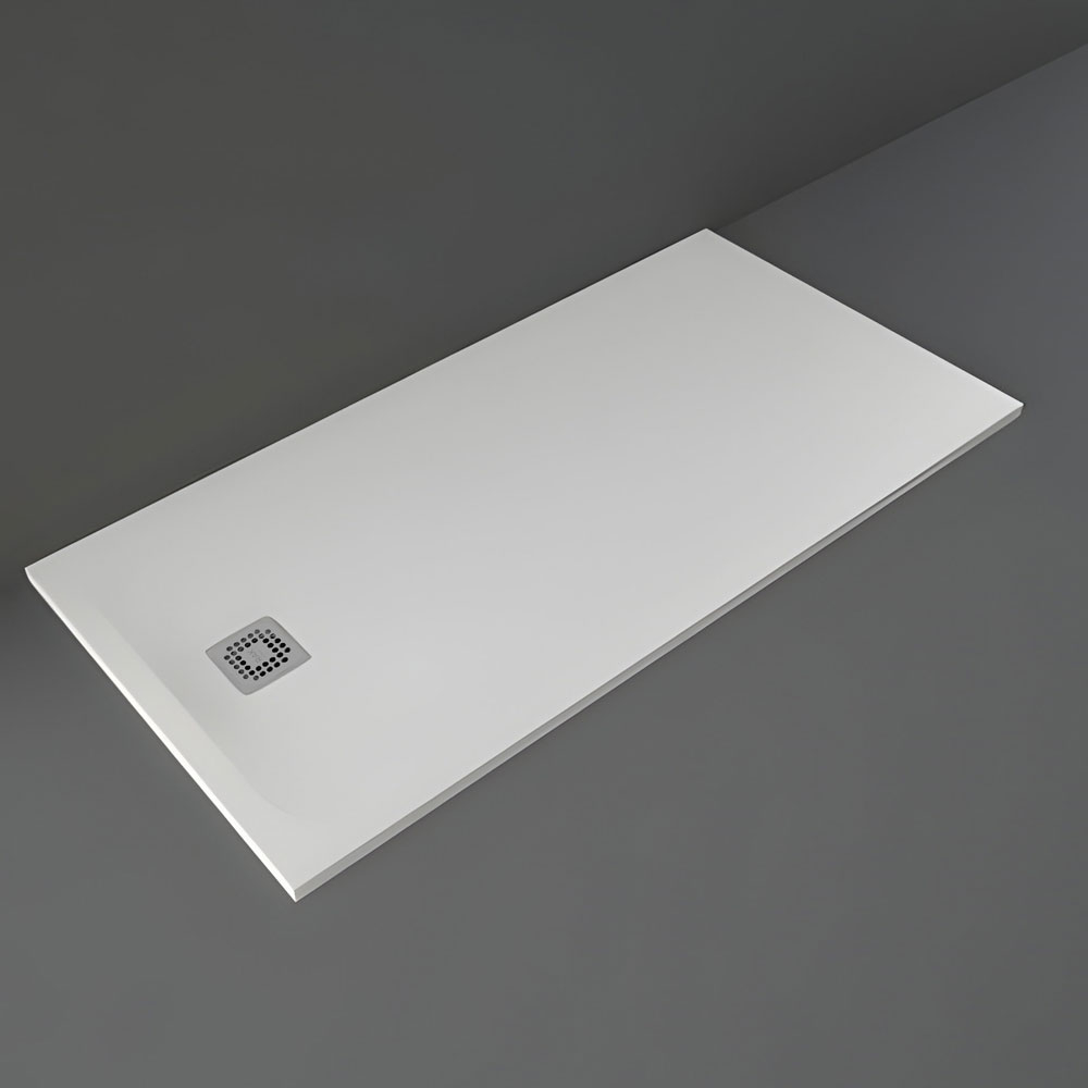 RAK Feeling 1600 x 800mm Cuttable White Stone Resin Shower Tray ...