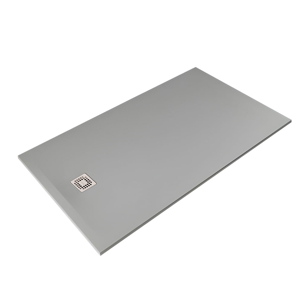 RAK Feeling 1600 x 900mm Grey Stone Resin Shower Tray - Cut To Size