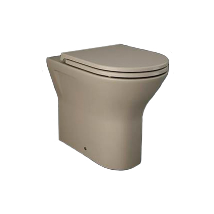 RAK Feeling Matt Cappuccino Rimless Back To Wall Toilet & Soft Close Seat