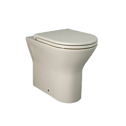 RAK Feeling Matt Greige Rimless Back To Wall Toilet & Soft Close Seat