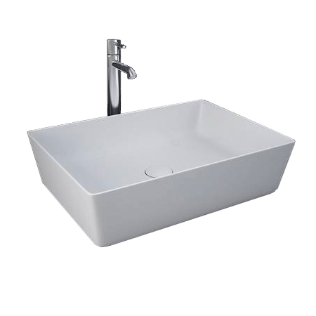 Feeling Rectangle Countertop Basin Matt White - RAK Ceramics