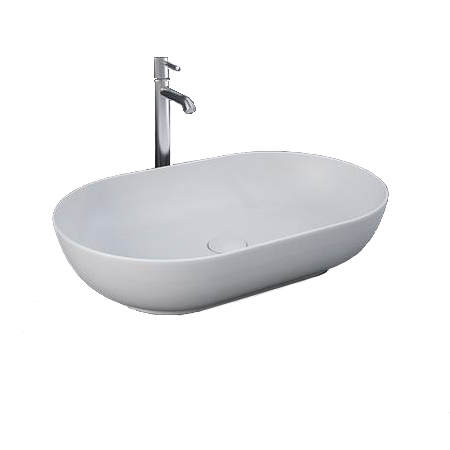 Feeling Oval Countertop Basin Matt White - RAK Ceramics