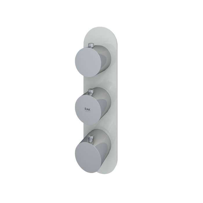 Feeling Round Greige Dual Outlet Shower Valve by RAK Ceramics