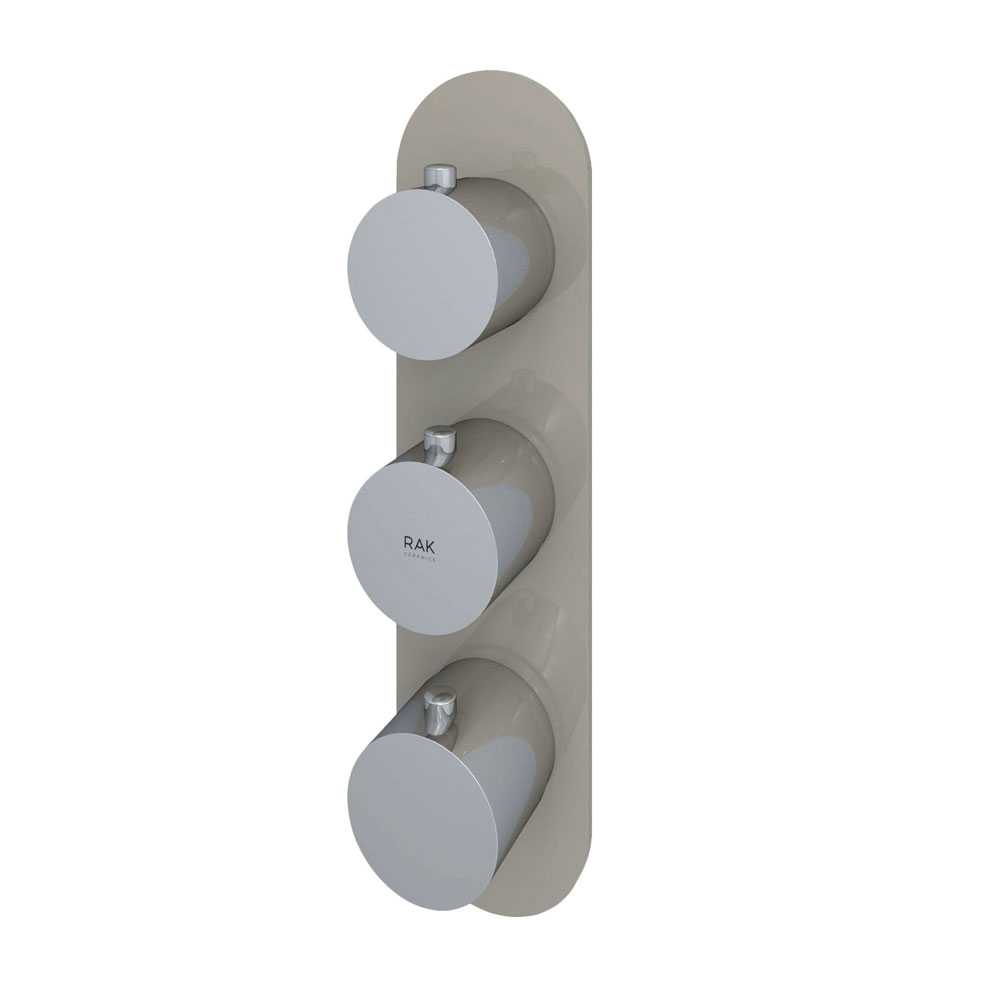 Feeling Round Cappuccino Dual Outlet Shower Valve by RAK Ceramics