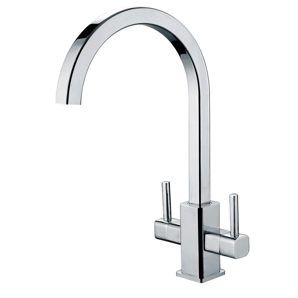 RAK Athens Modern Twin Lever Kitchen Sink Mixer Tap