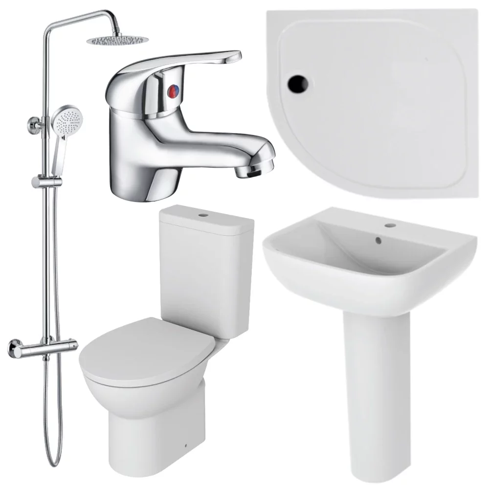inabox Complete Bathroom Suite with 900mm Quadrant Shower Enclosure
